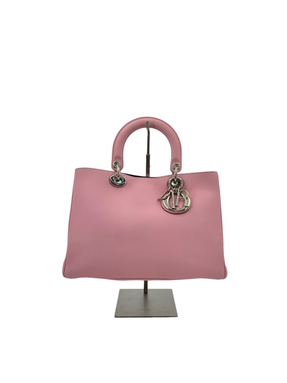 Dior VIP Pink Logo Charm Top Handle Shoulder Bag (Medium)